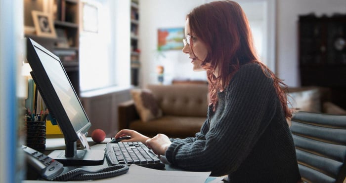 Women working at computer